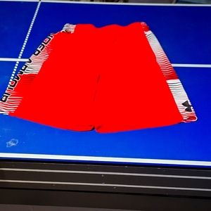 Under Armour basketball shorts.